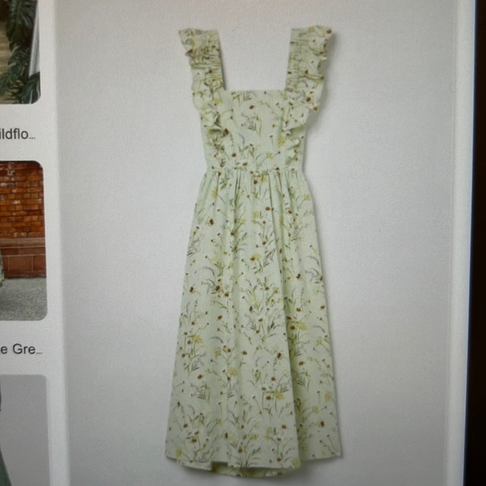 H&M Green Floral Dress